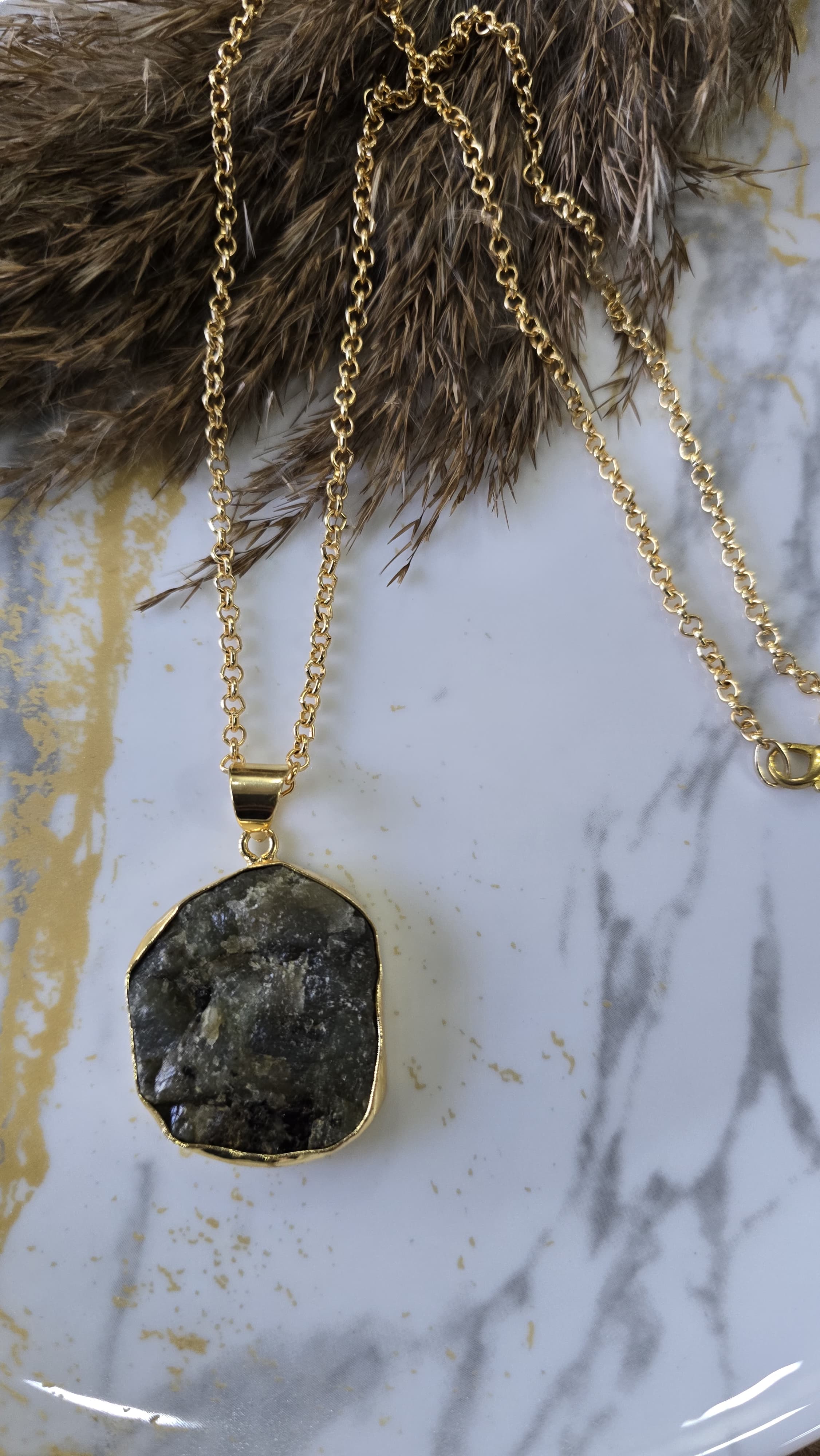 Rough stone pendant