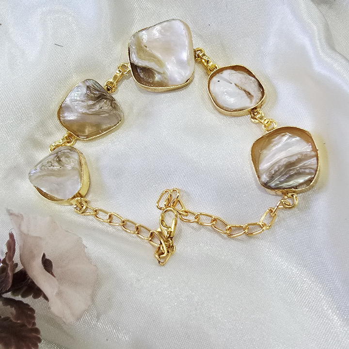 MOP adjustable chain bracelet