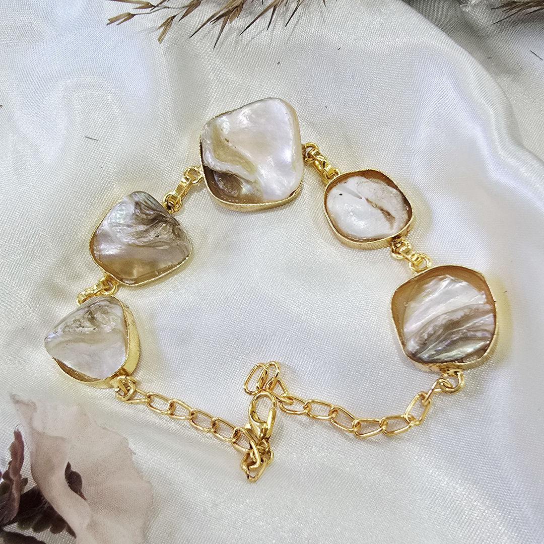 MOP adjustable chain bracelet