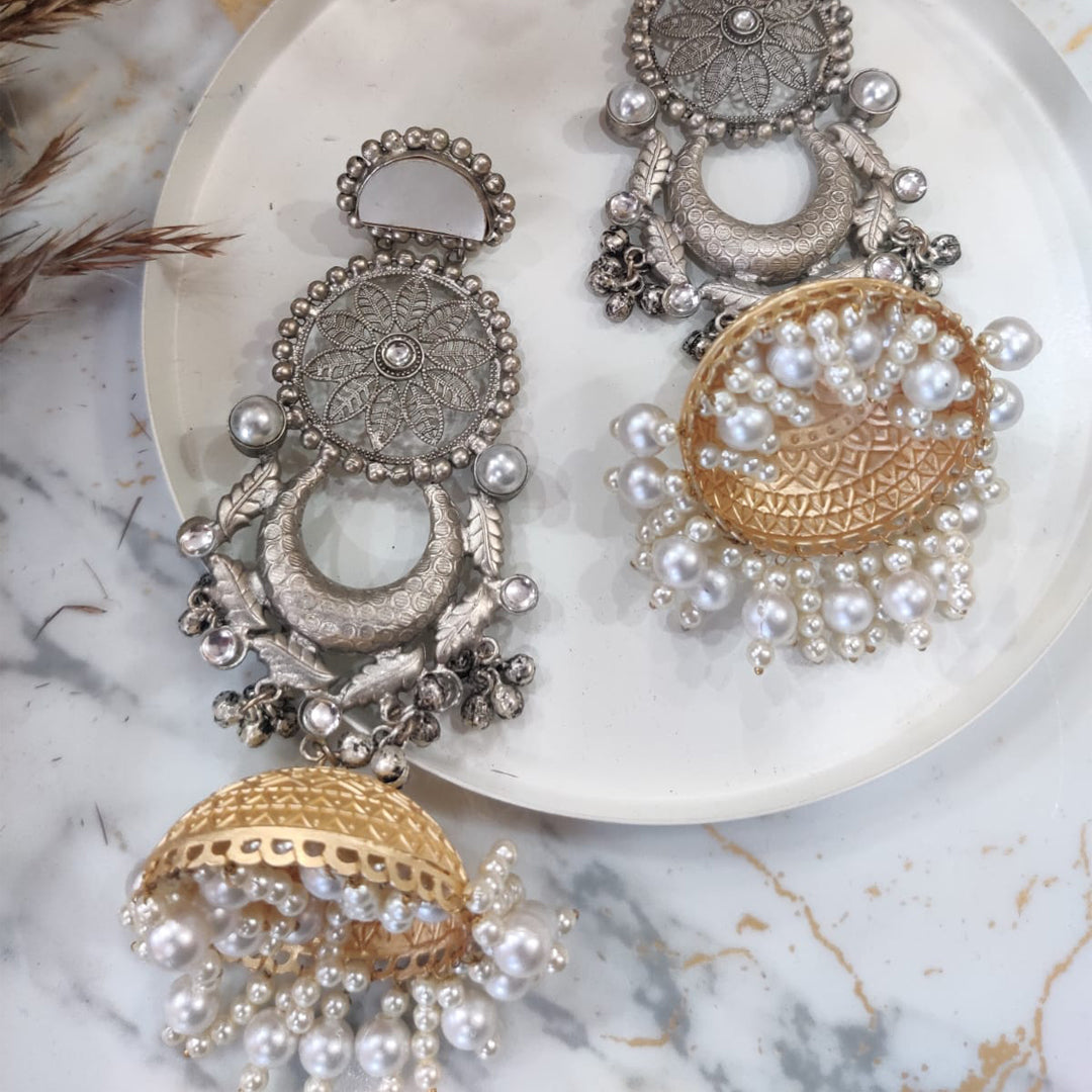Big dual tone jhumka