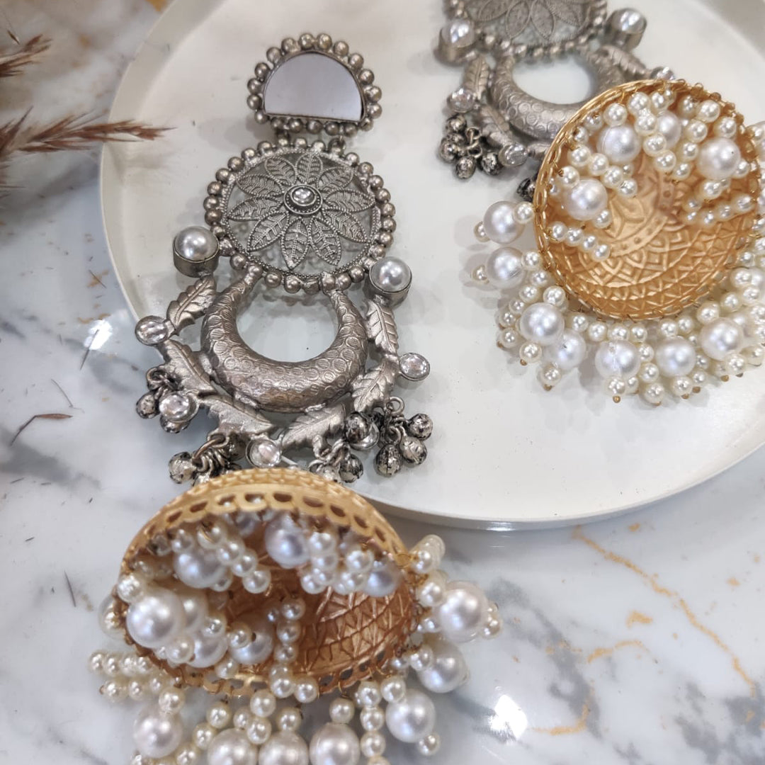 Big dual tone jhumka