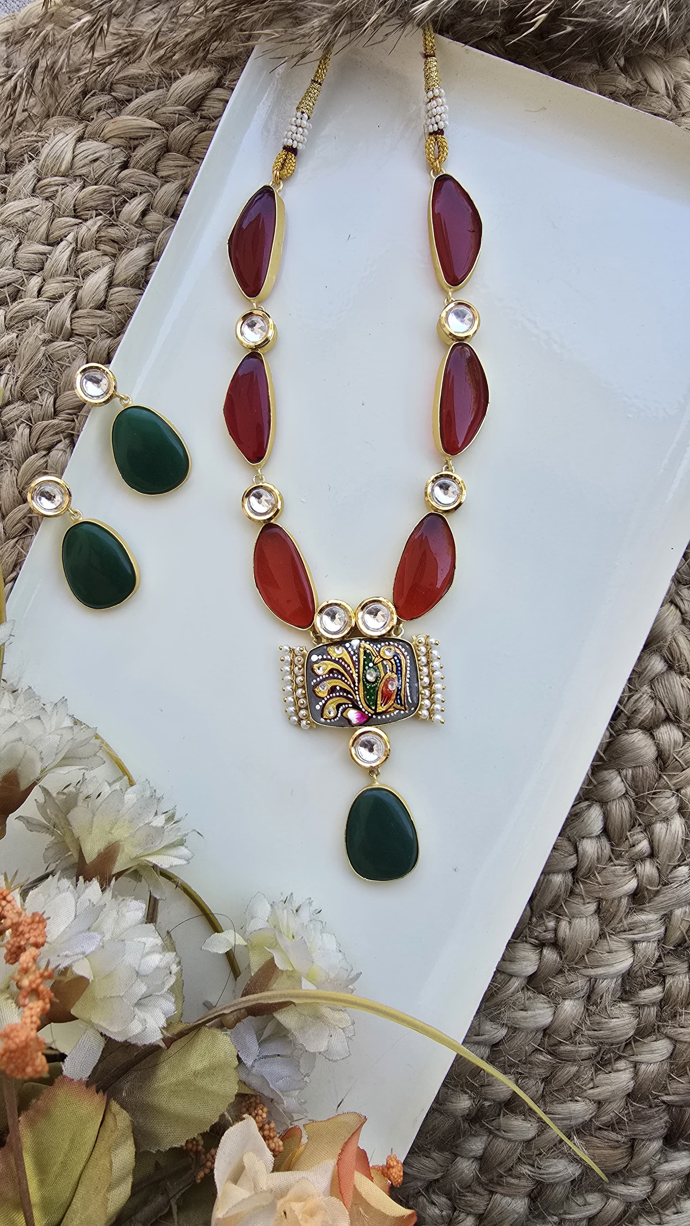 Handcrafted Meenakari & Kundan Necklace Set