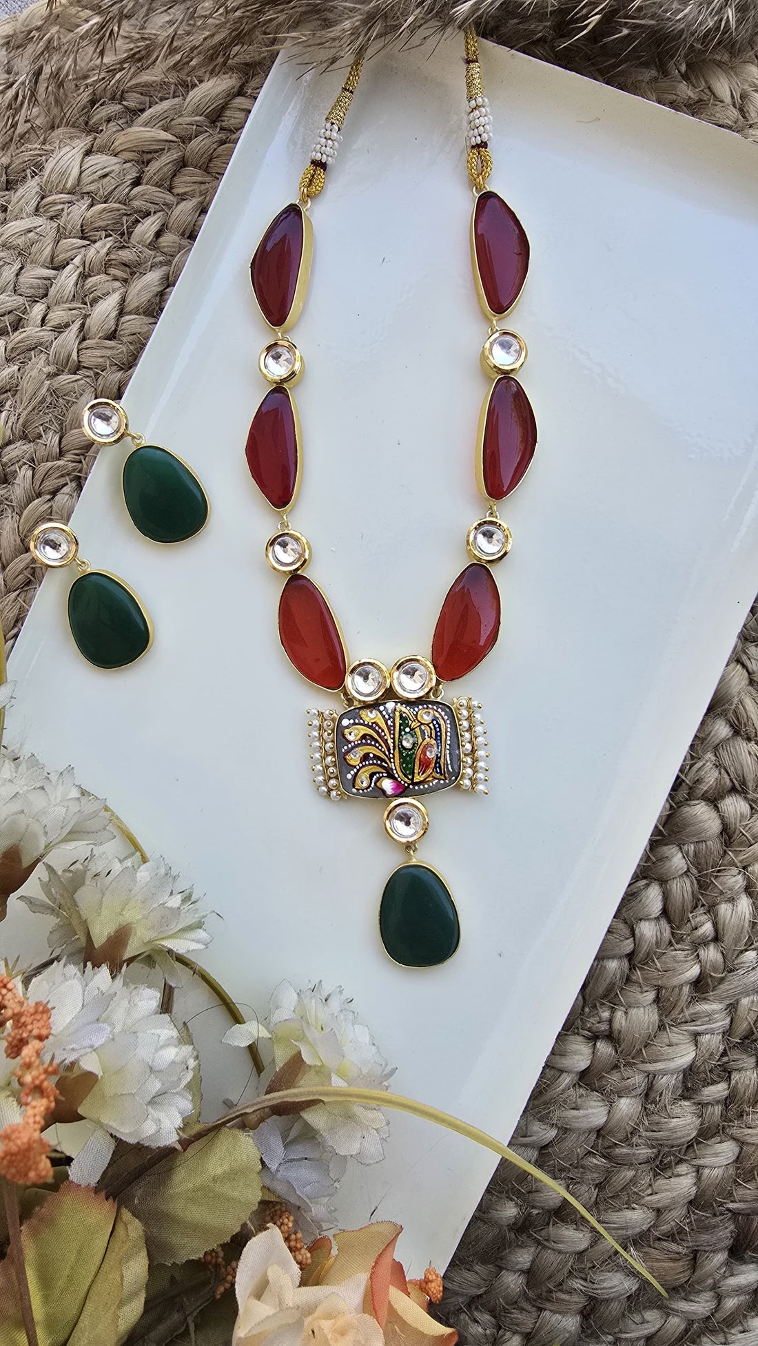 Handcrafted Meenakari & Kundan Necklace Set