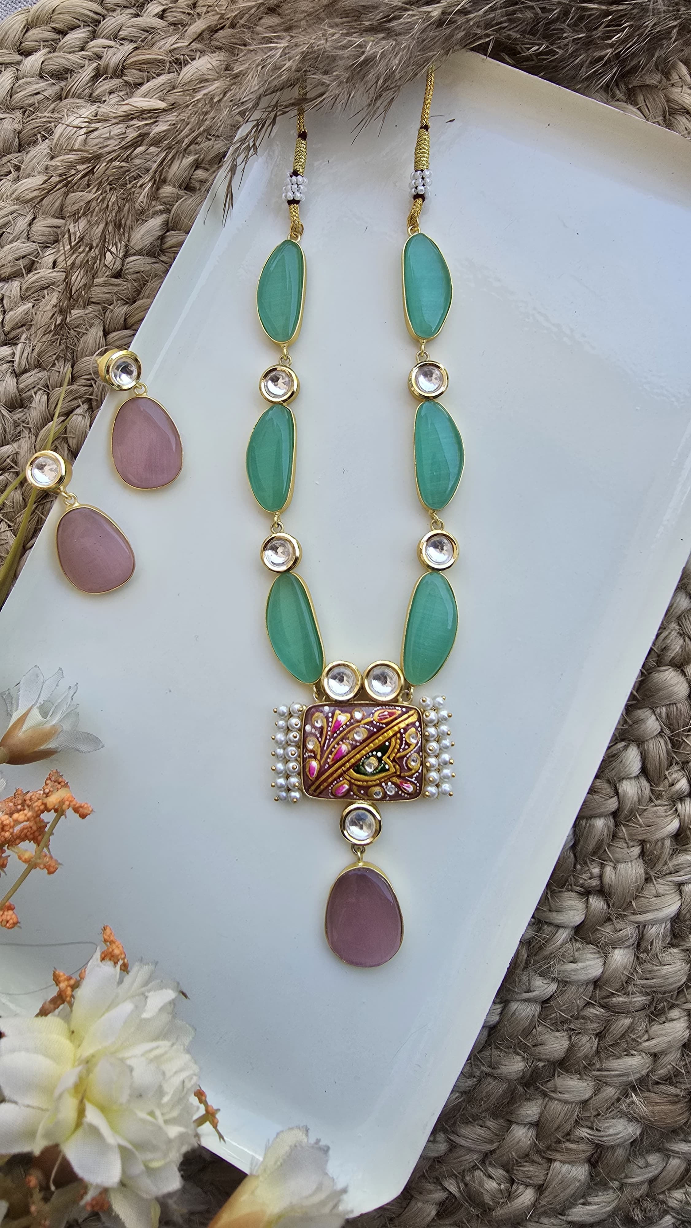 Handcrafted Meenakari & Kundan Necklace Set