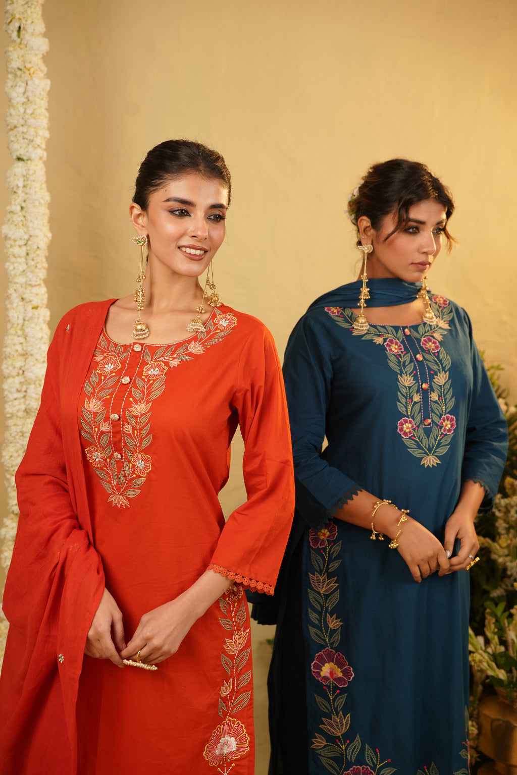 Traditional Gold Plated kashmiri Jhumka Earrings with Peacock Studs