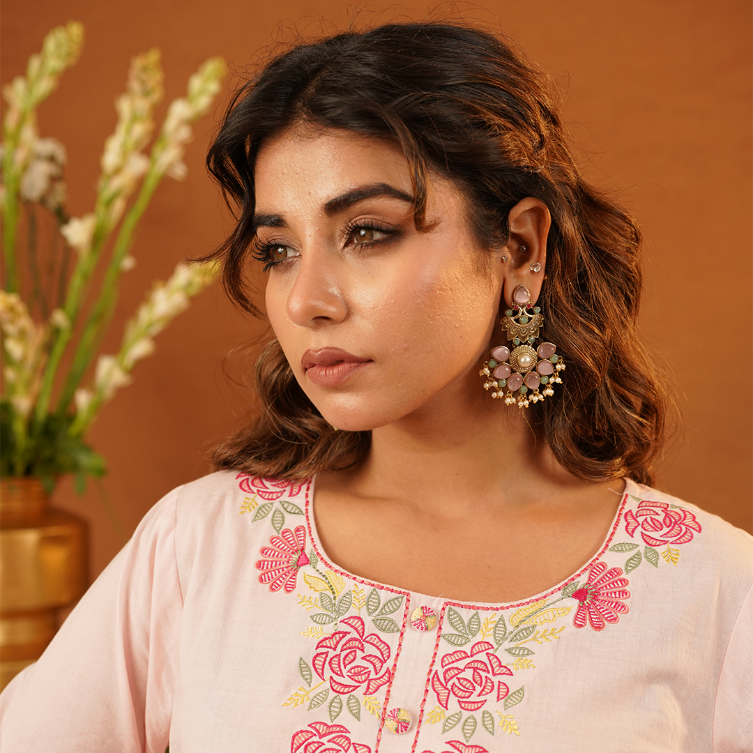 Antique finish traditional earring