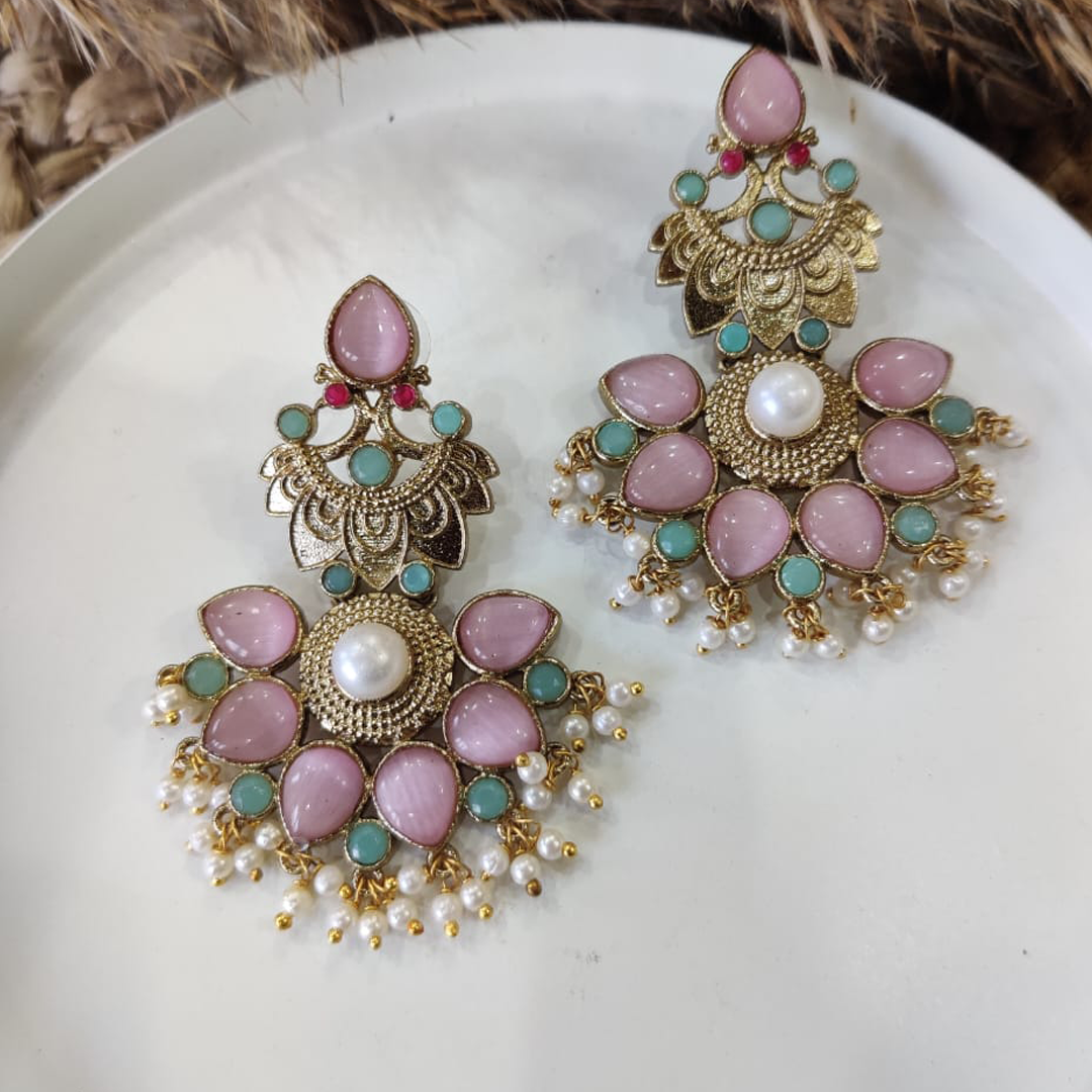 Antique finish traditional earring