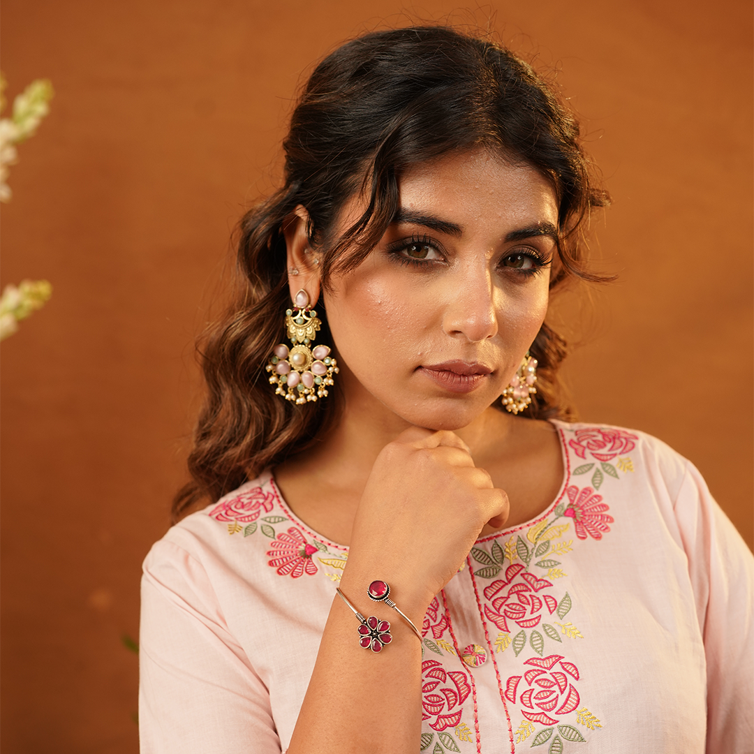 Antique finish traditional earring
