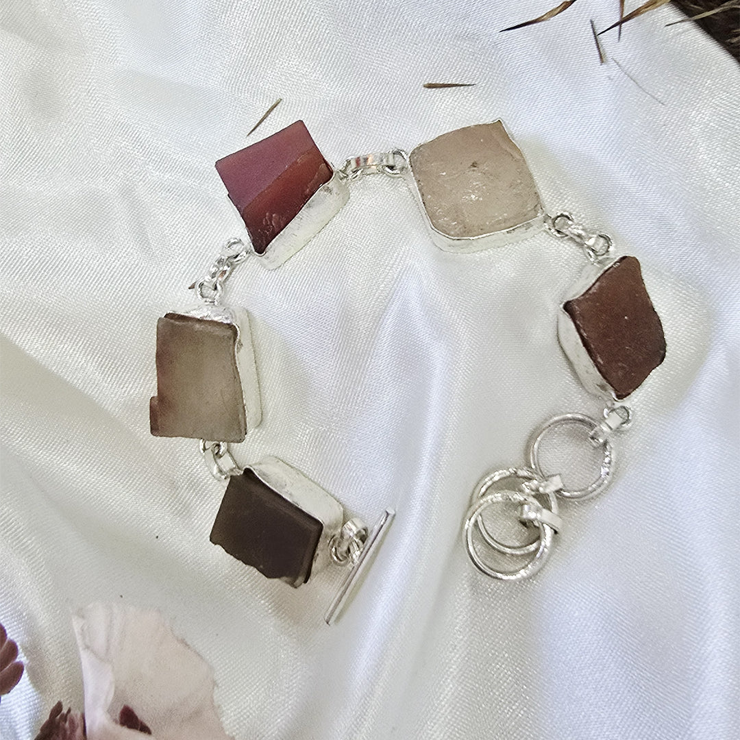 Raw Multi-Gemstone Statement Bracelet