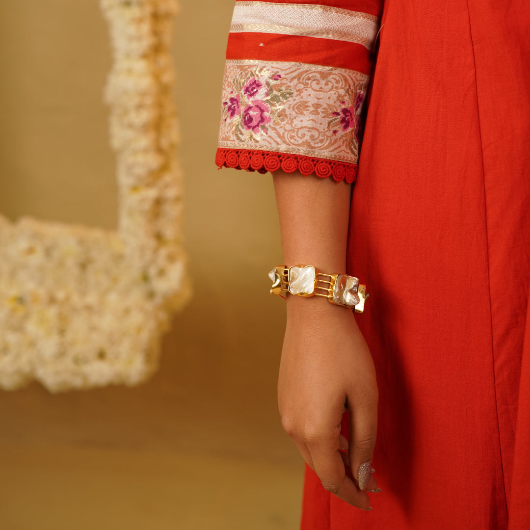 Mother of pearl handcuff
