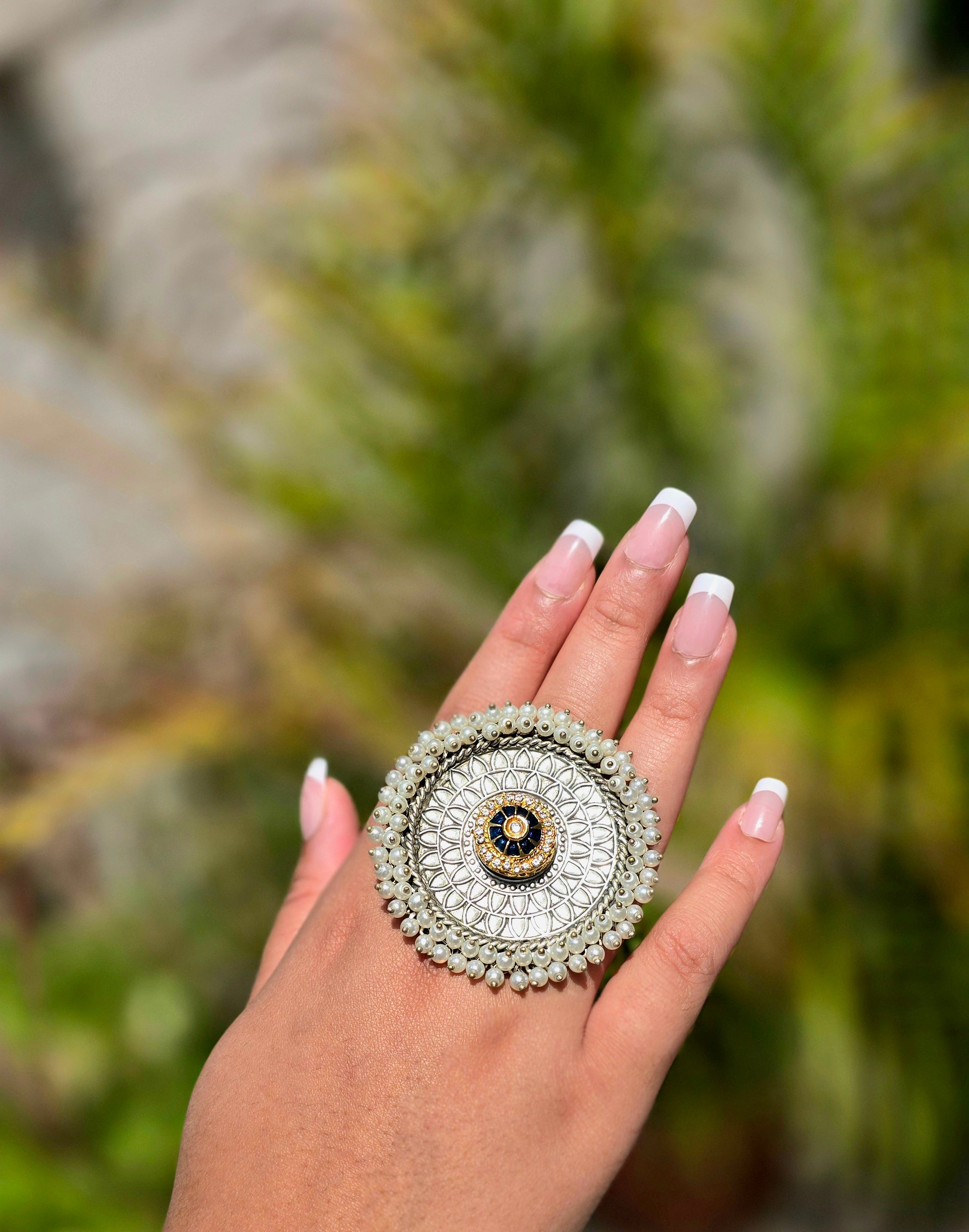Rajwadi Pearl Bloom Ring