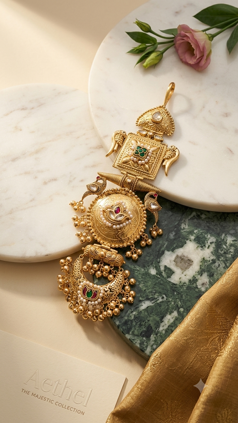 The Empress Bloom Antique Gold Satka