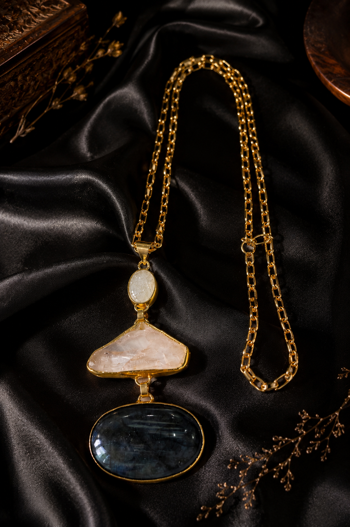 Aurora Stone Statement Pendant Necklace