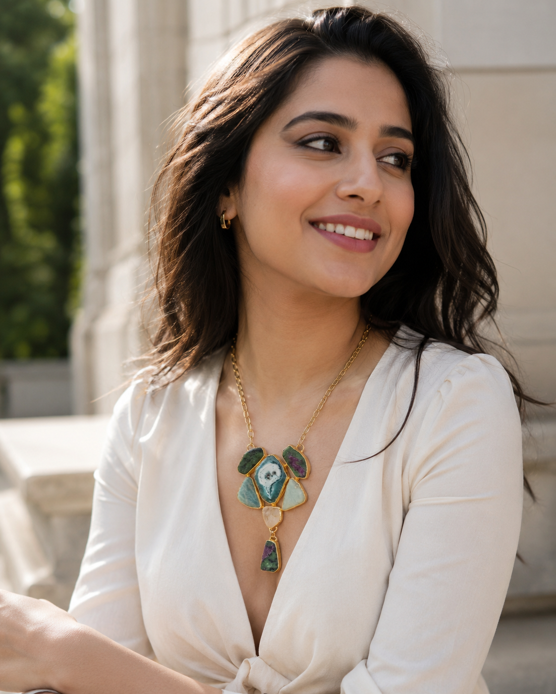 Artemis Raw Crystal Statement Necklace