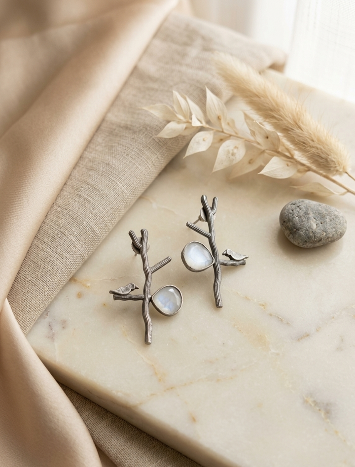 Branch Stud Vintage Earrings