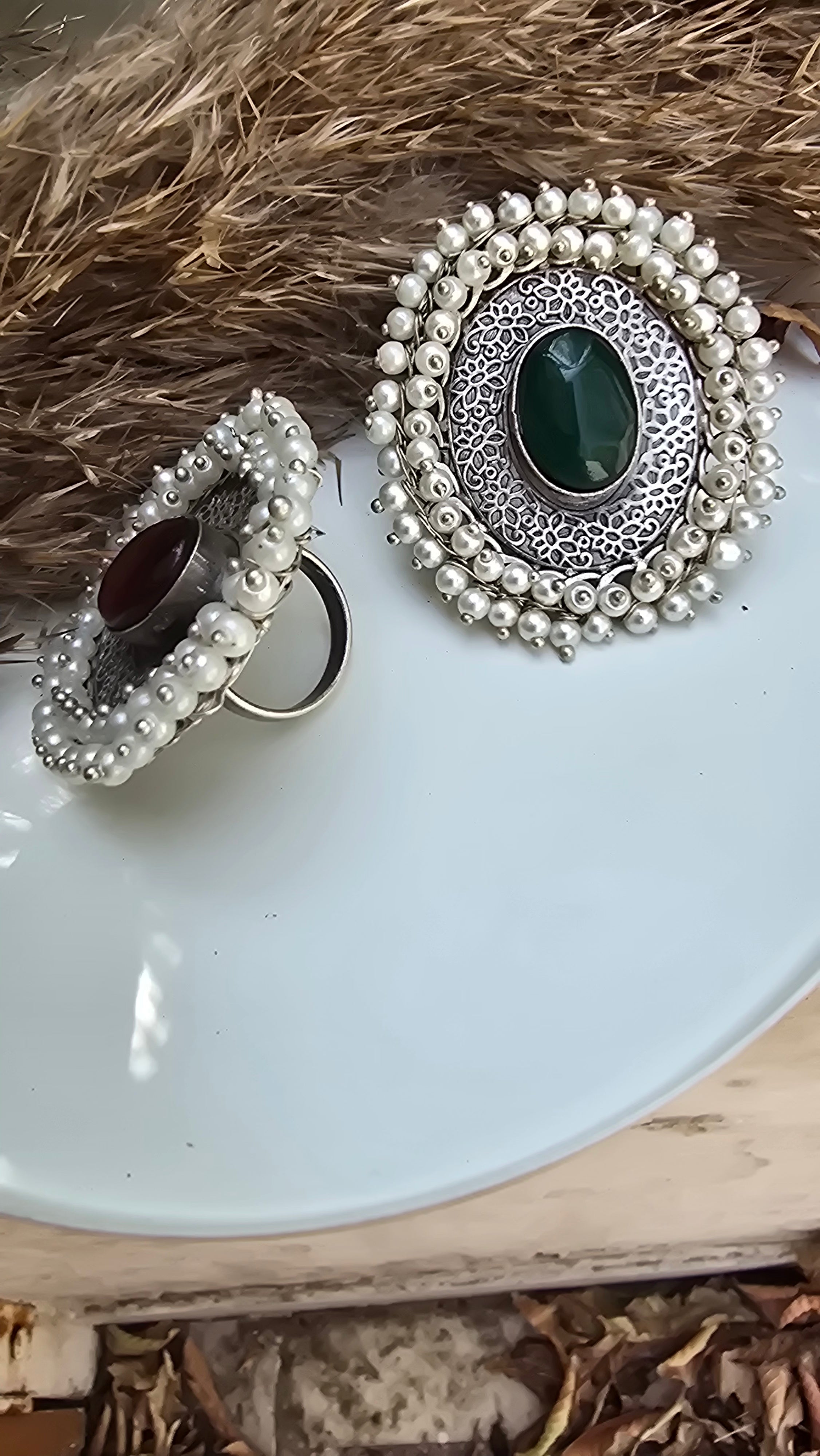 Parakkh Heritage Ruby Statement Ring