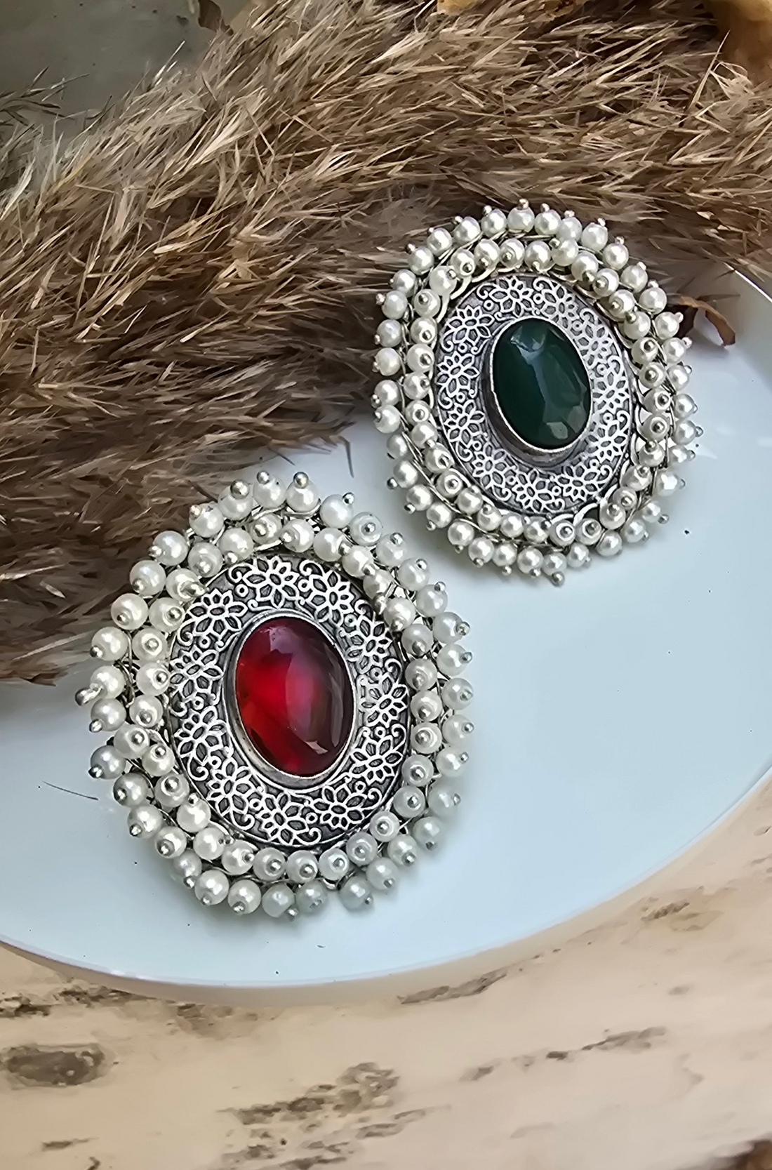 Parakkh Heritage Ruby Statement Ring