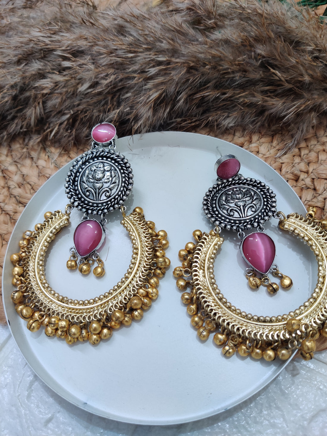 Big dual tone jhumka