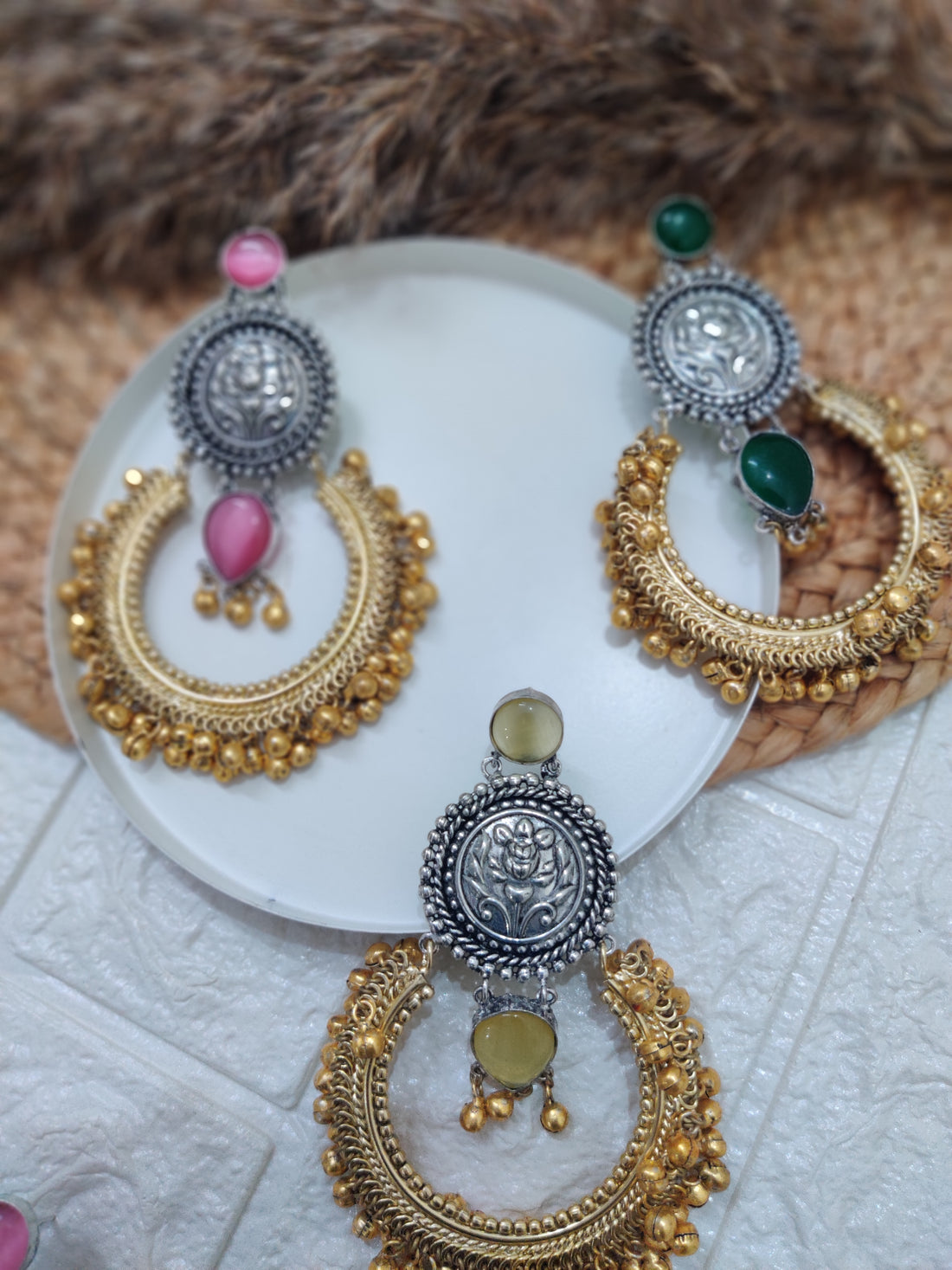 Big dual tone jhumka