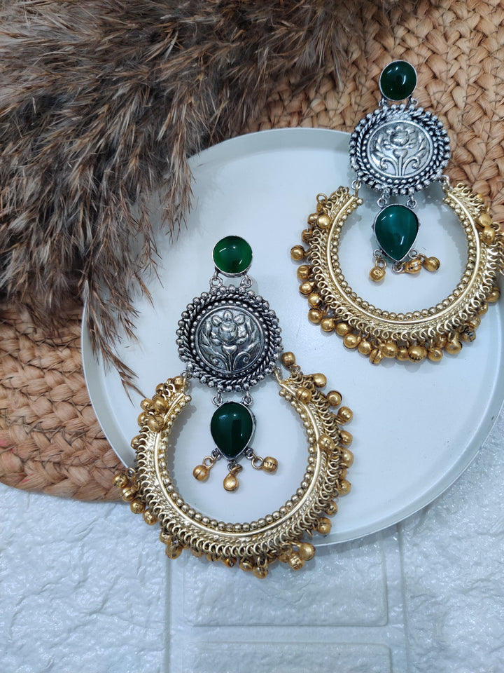 Big dual tone jhumka
