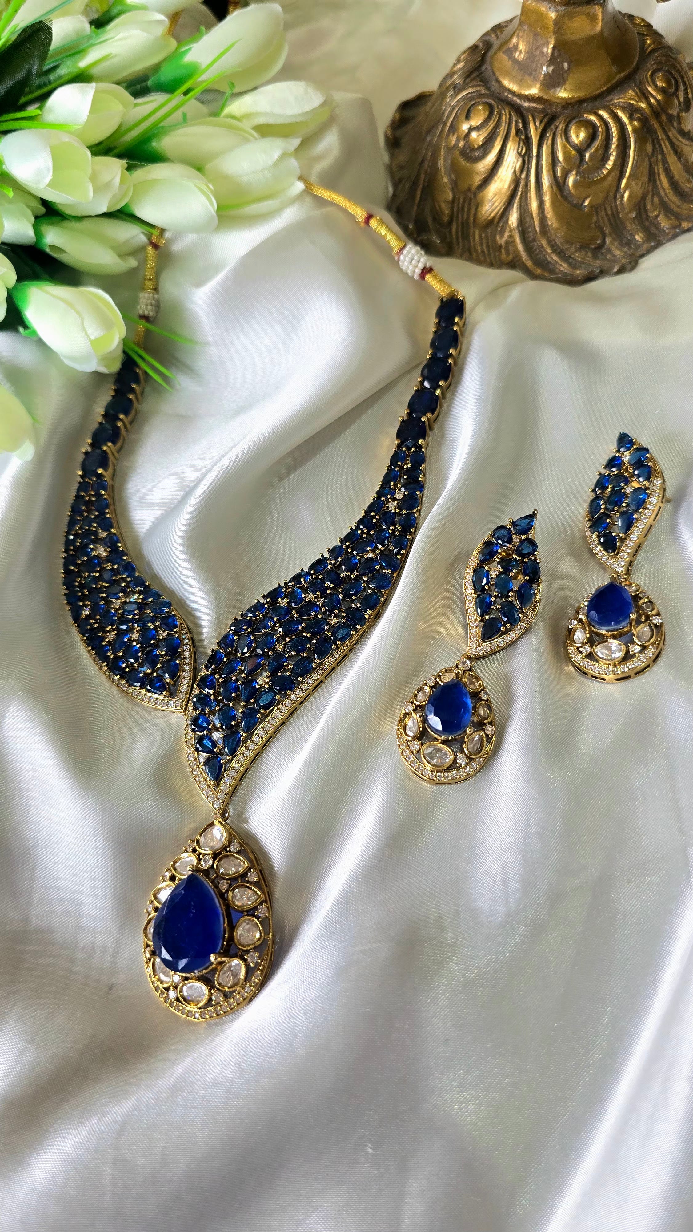 Imperial Blue Teardrop Jewelry Set