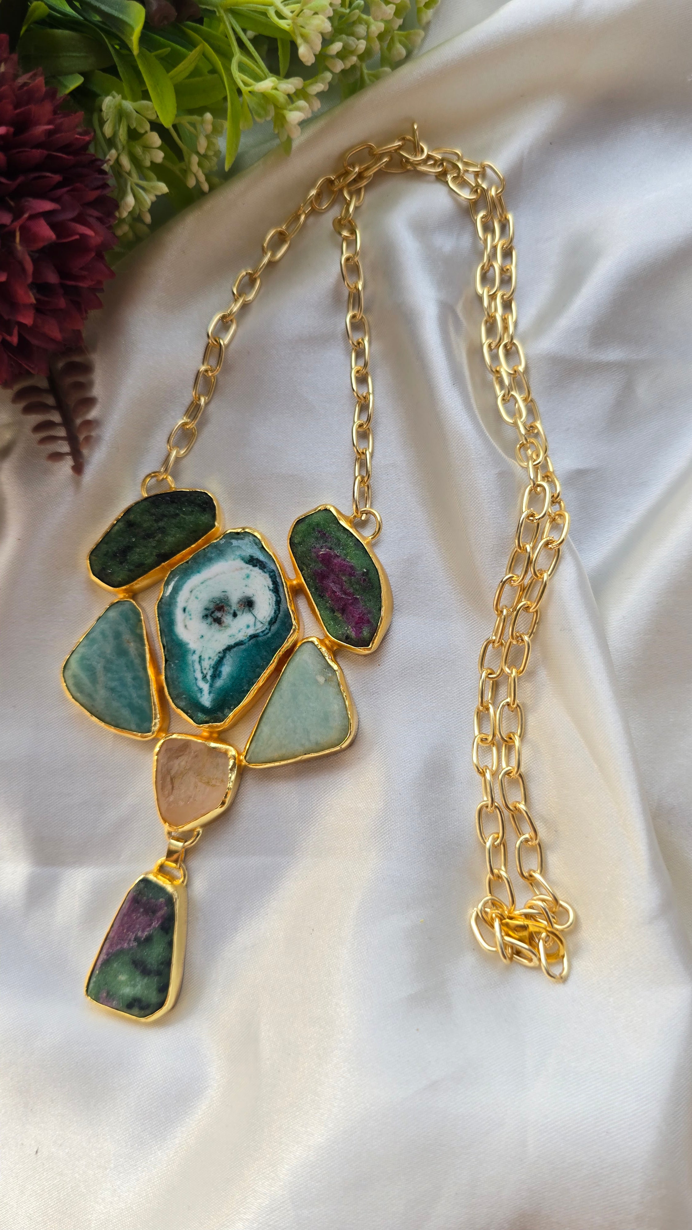 Artemis Raw Crystal Statement Necklace