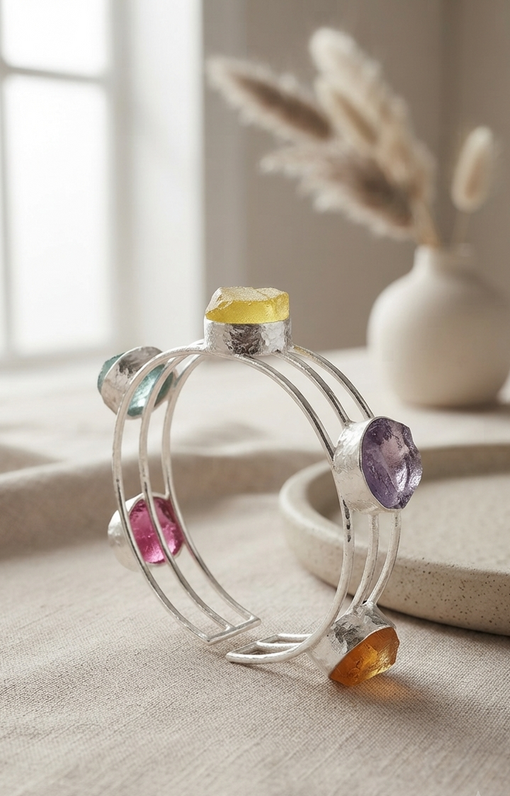 The Prism Mosaic Silver Cuff