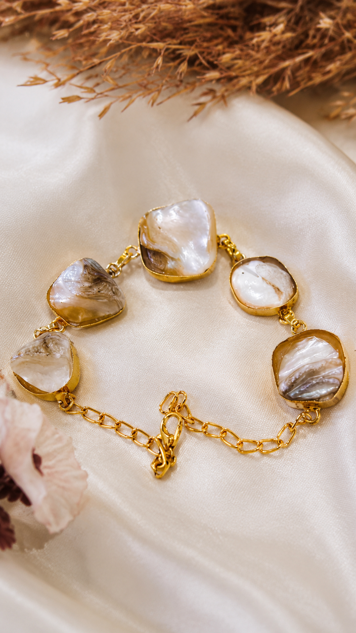 MOP adjustable chain bracelet