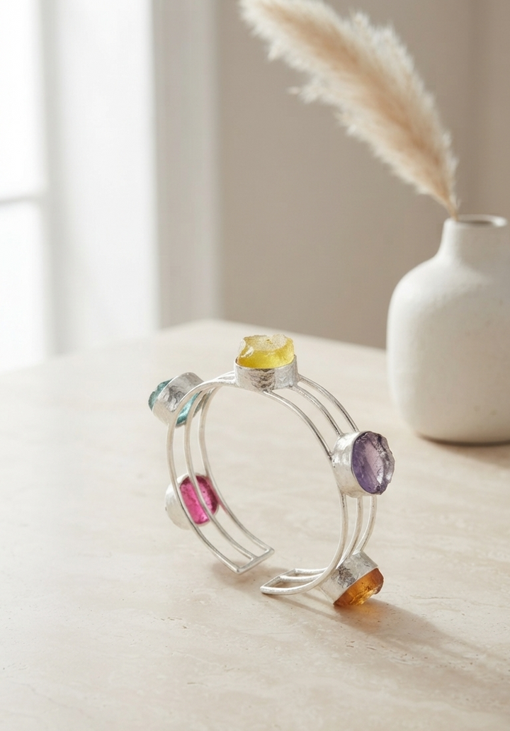 The Prism Mosaic Silver Cuff