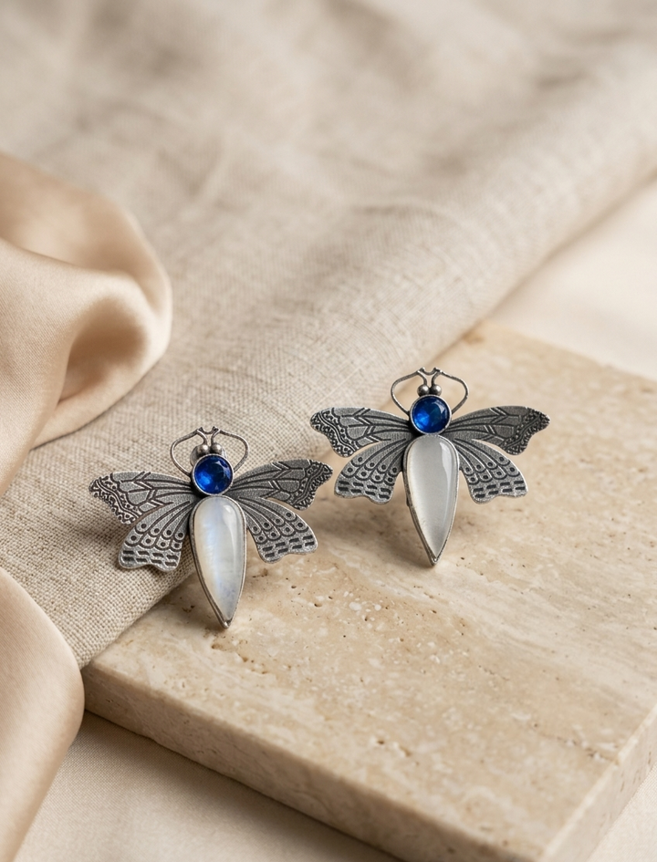 Bohemian Filigree Cicada vintage Earrings