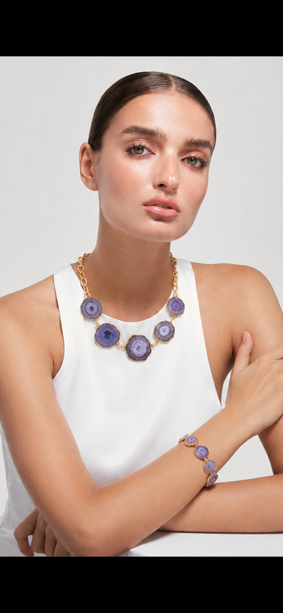 Amethyst Aura Statement Necklace