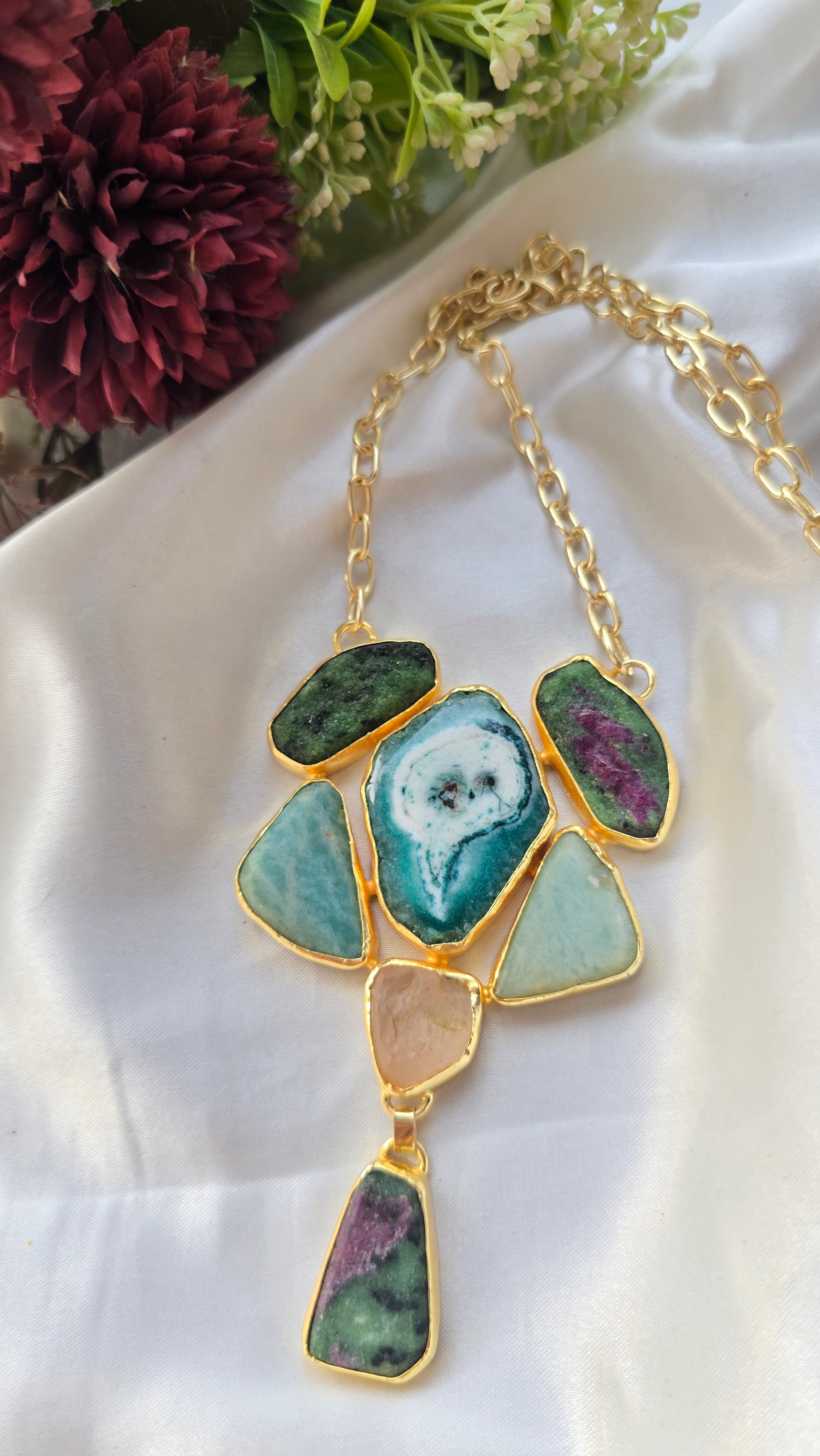 Artemis Raw Crystal Statement Necklace