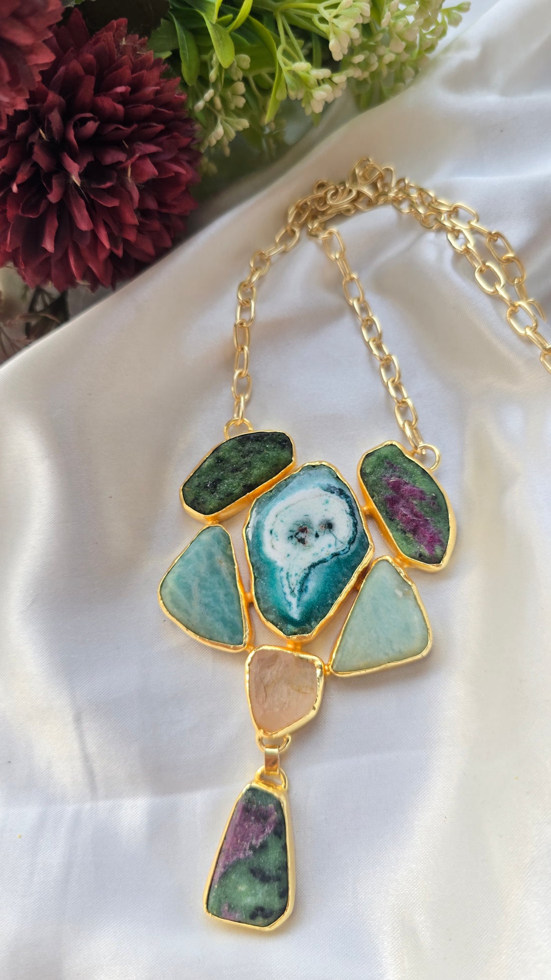 Artemis Raw Crystal Statement Necklace