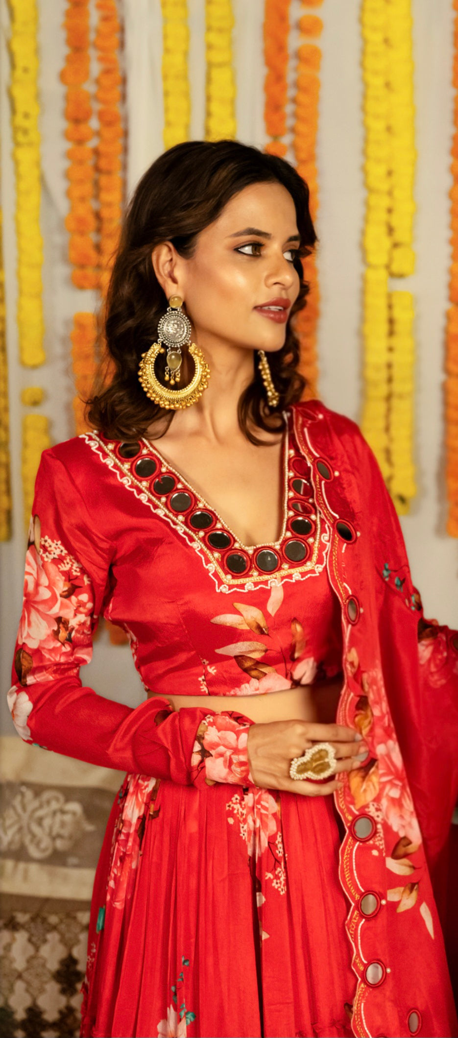 Big dual tone jhumka