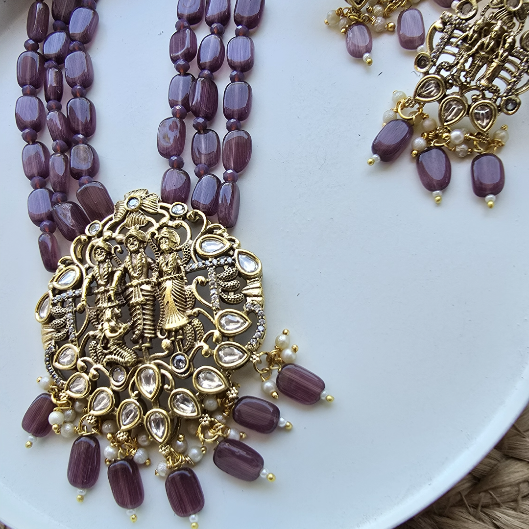 Ram Darbaar engraved neckpiece