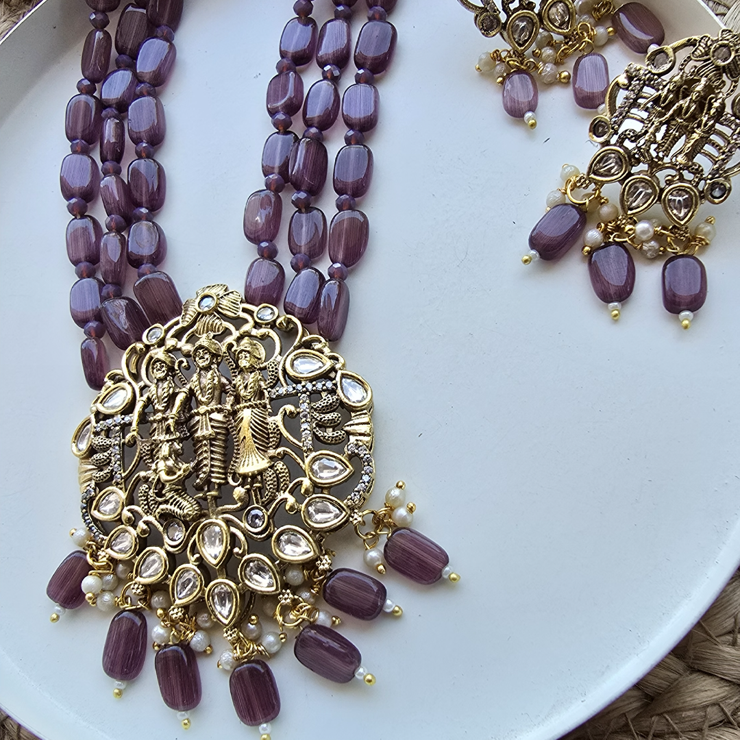 Ram Darbaar engraved neckpiece
